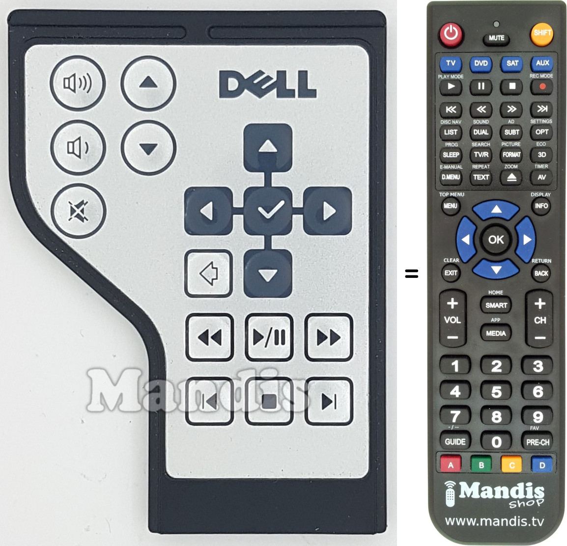 Replacement remote control RC1761701-00