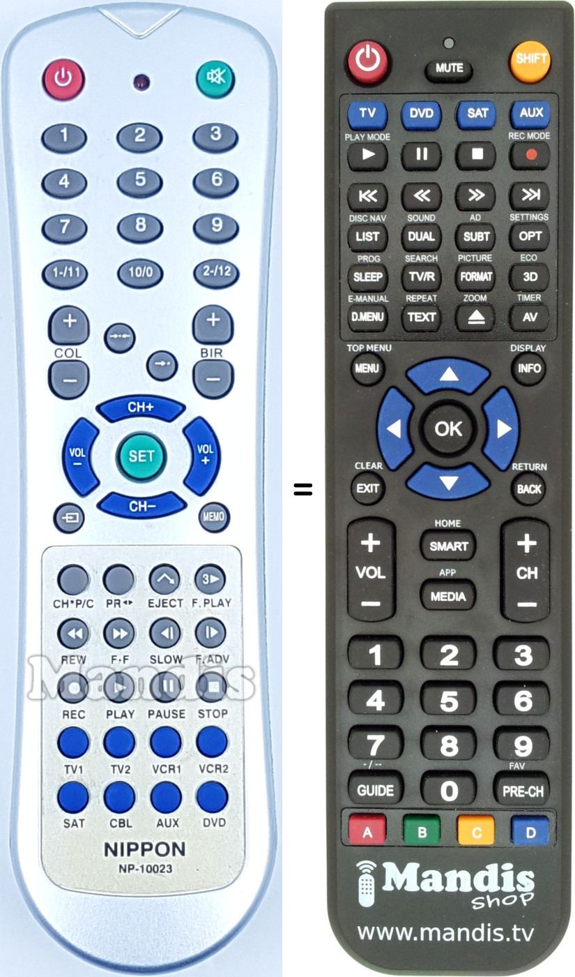 Replacement remote control NP-10023