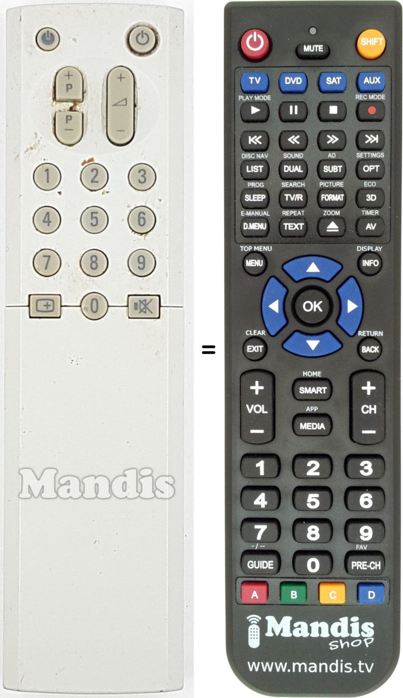 Télécommande équivalente RC-907601W