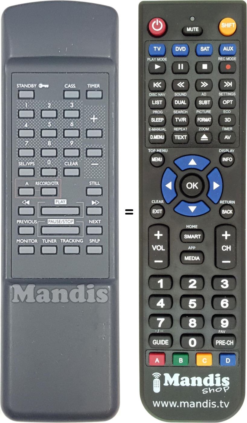 Télécommande équivalente REMCON1729