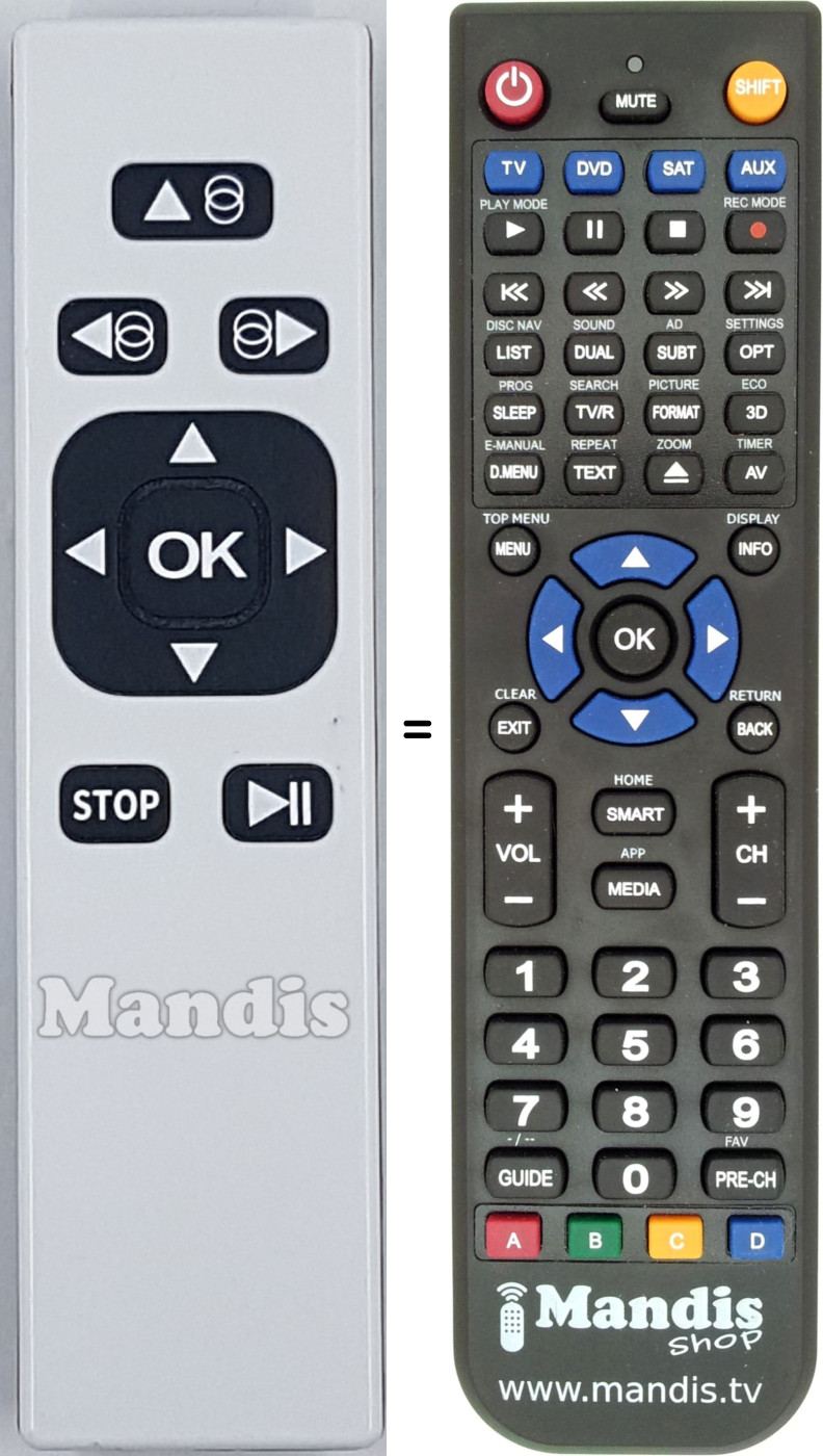 Télécommande équivalente REMCON1733