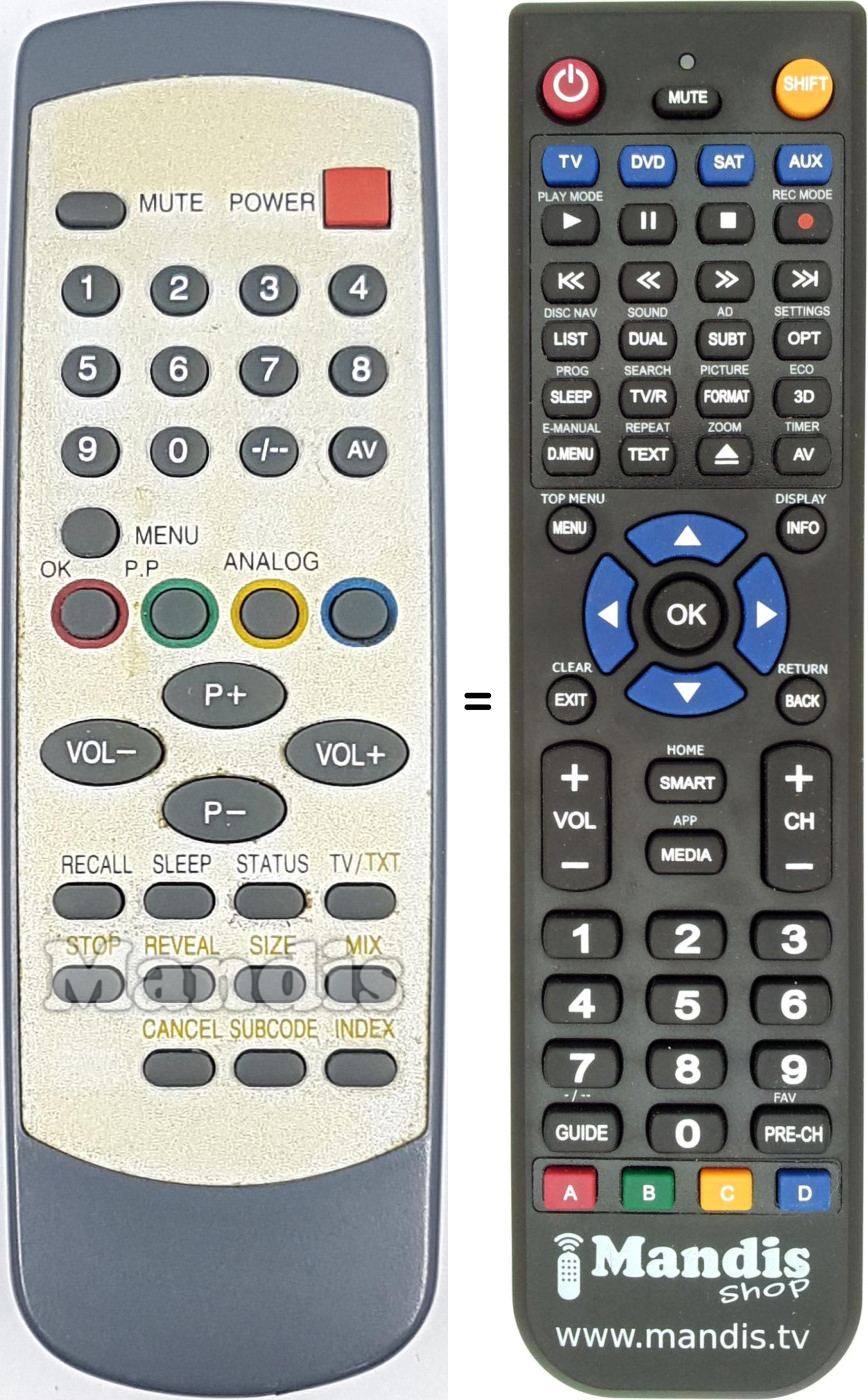 Télécommande équivalente REMCON1734
