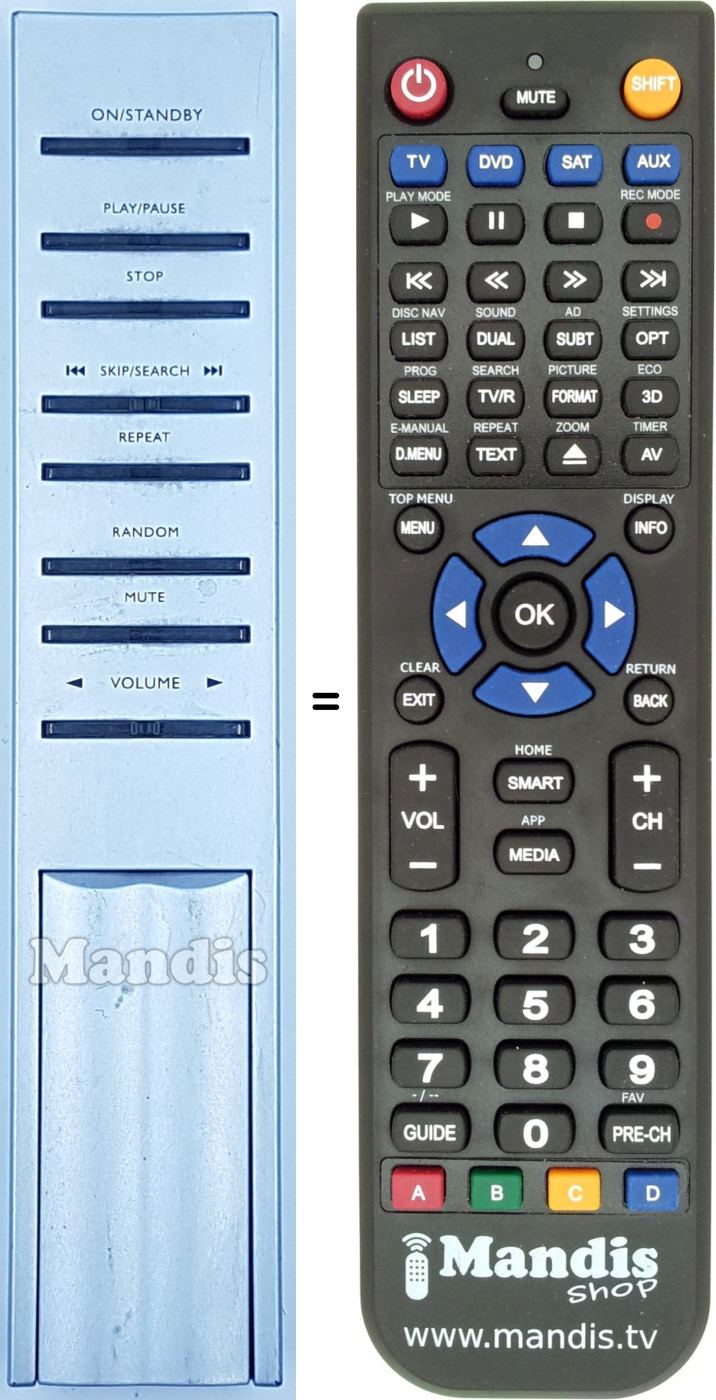 Télécommande équivalente REMCON1755