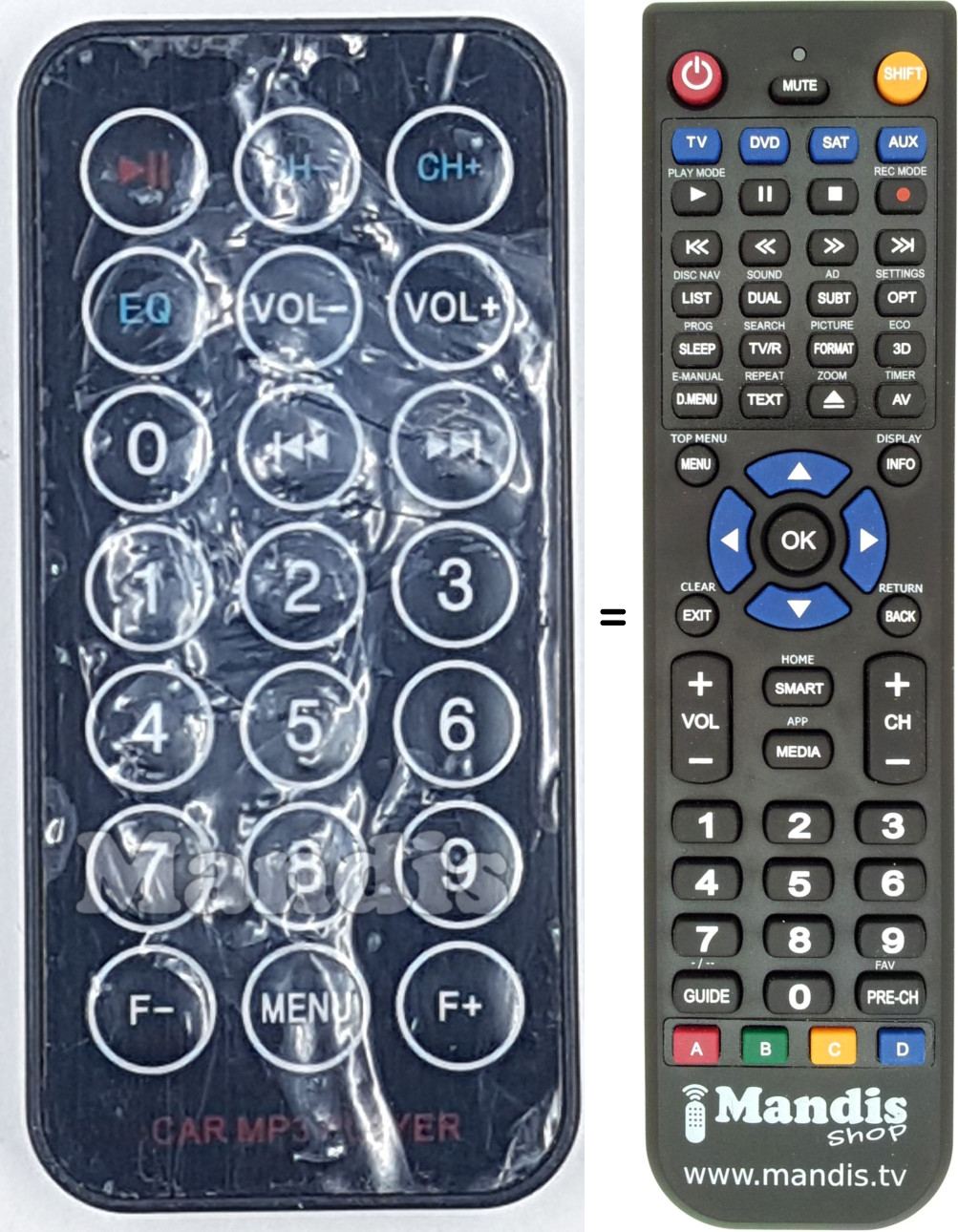Télécommande équivalente REMCON1778