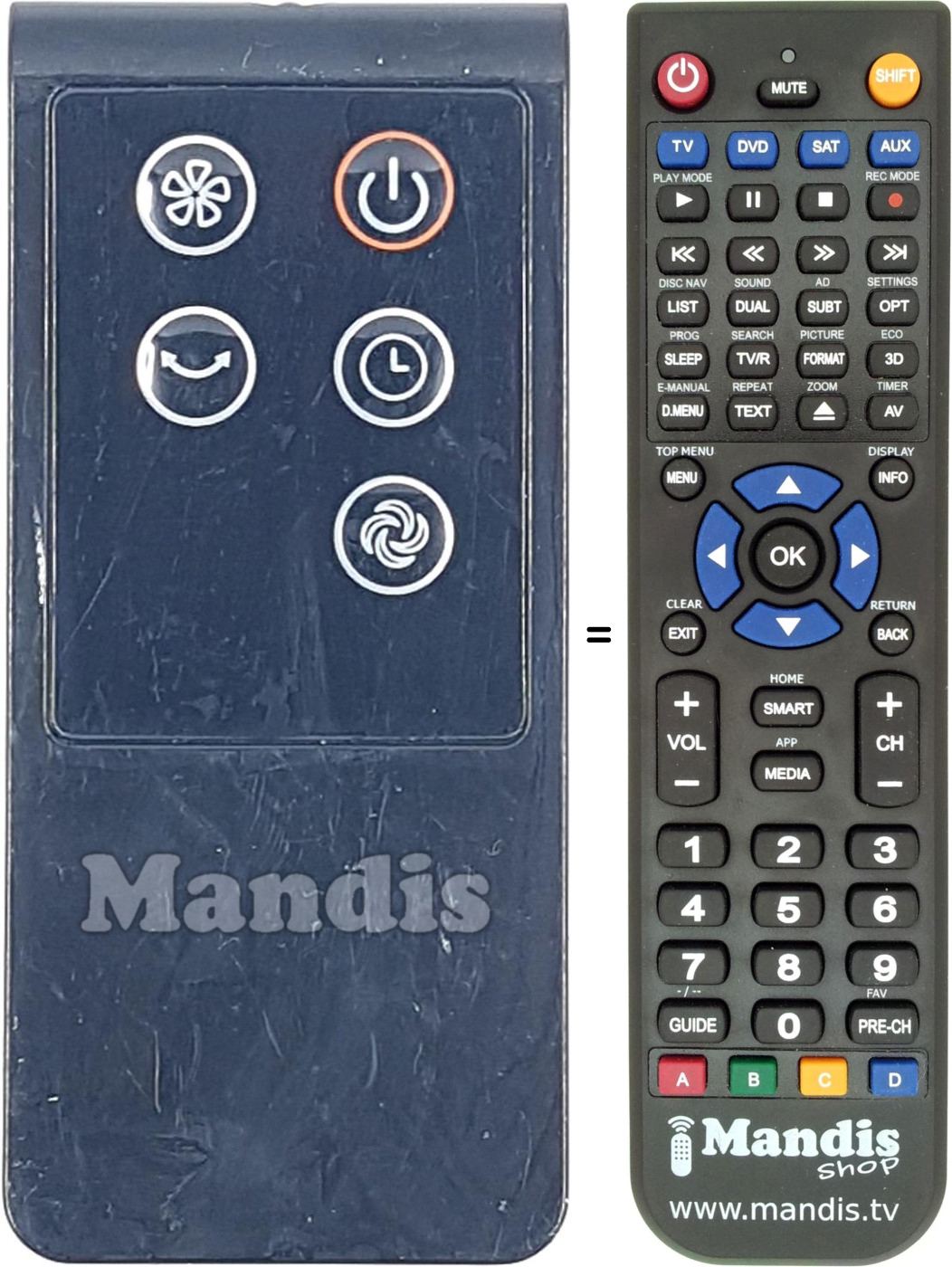 Replacement remote control TF915