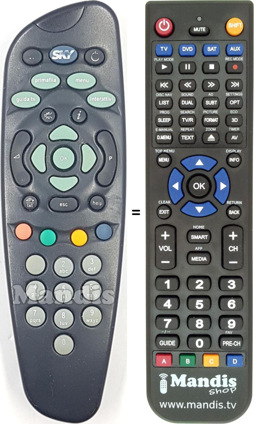 Télécommande équivalente URC16490000R00