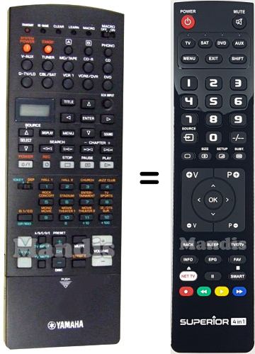 Replacement remote control Yamaha RX-V800RDS