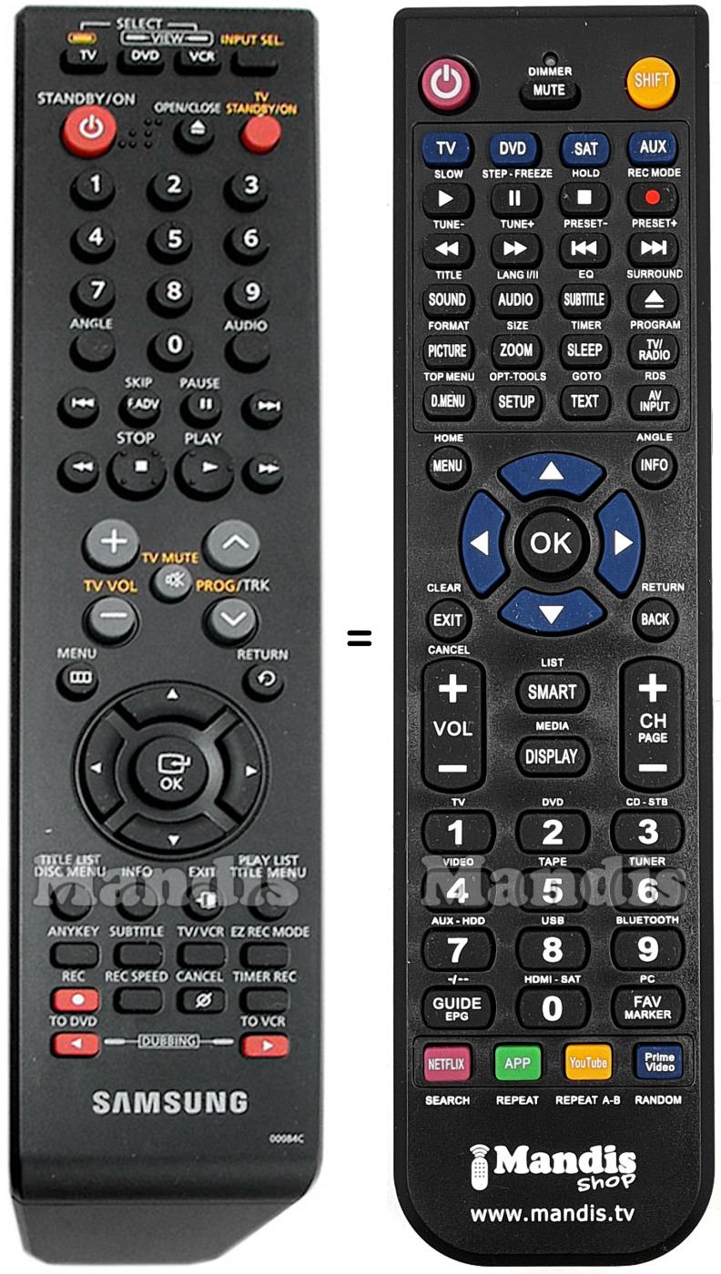 Replacement remote control Samsung AK59-00084C