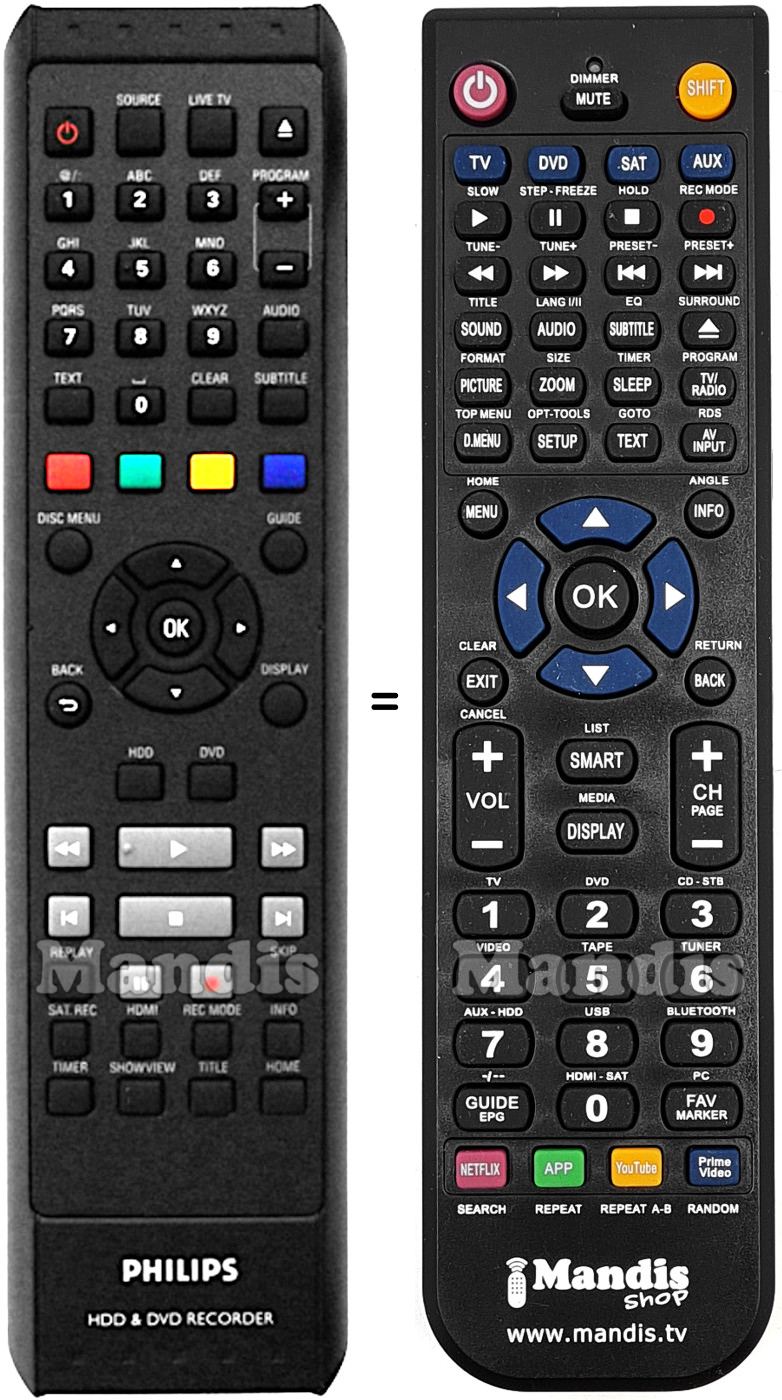 Replacement remote control Philips HDR370031