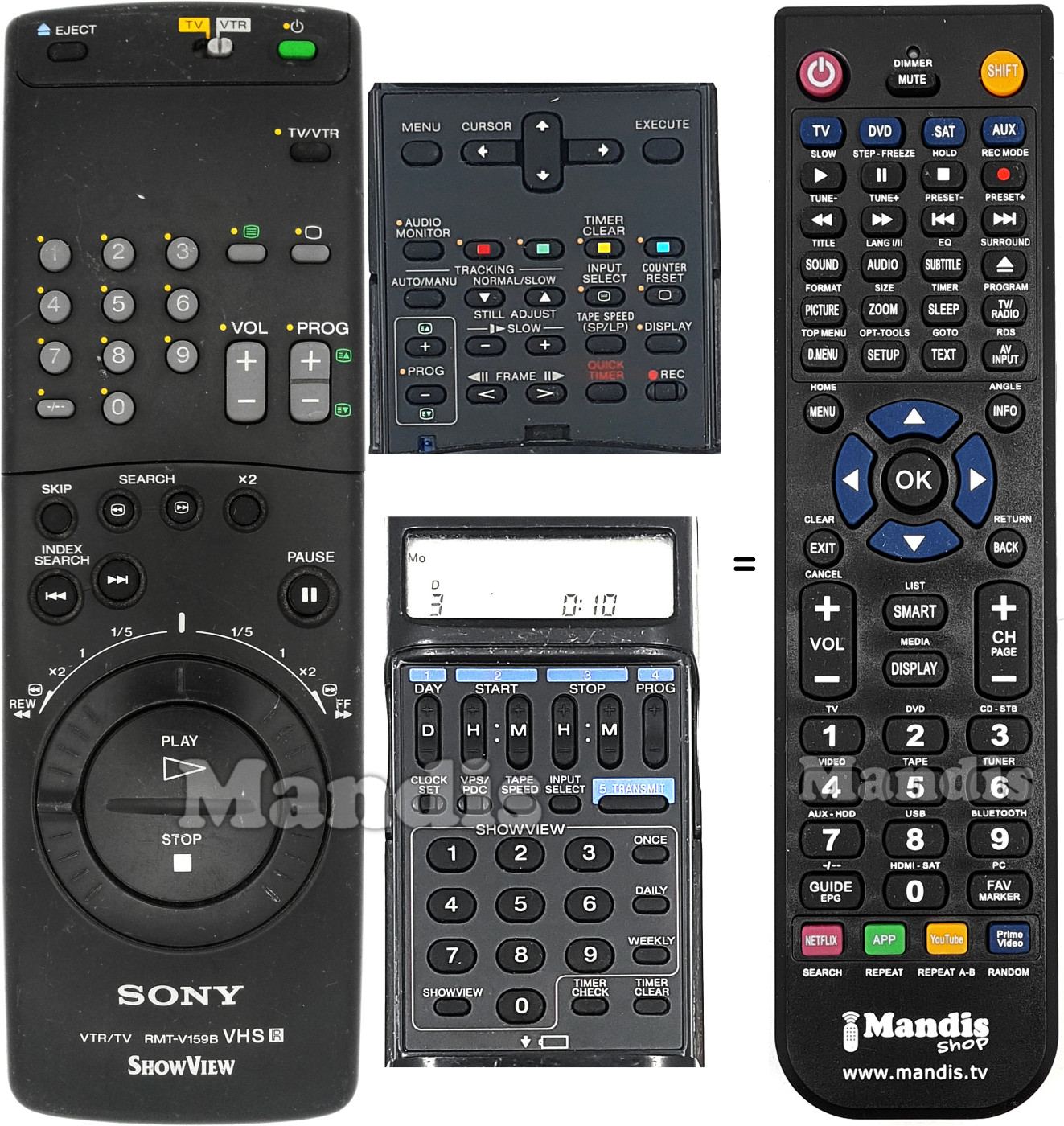 Télécommande équivalente Sony RMT-V159B