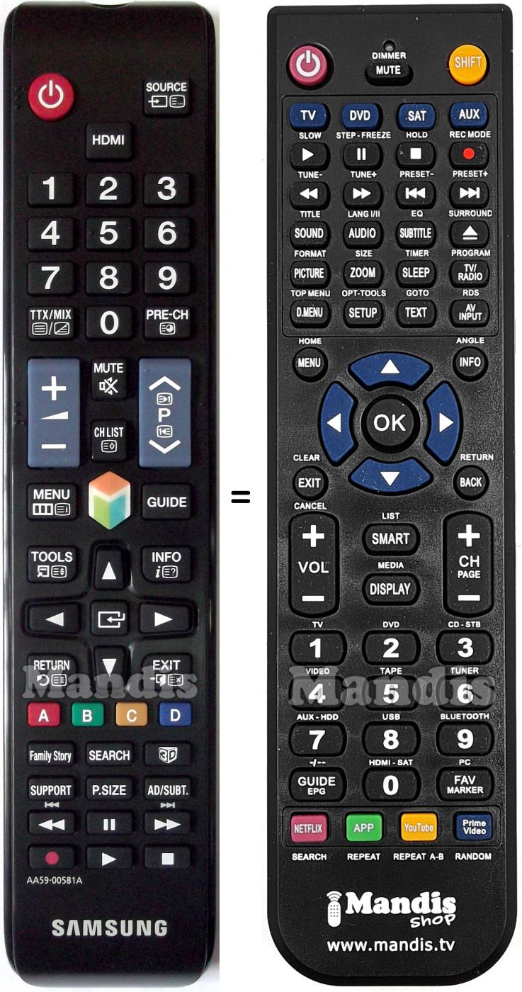 Replacement remote control Samsung AA59-00581A
