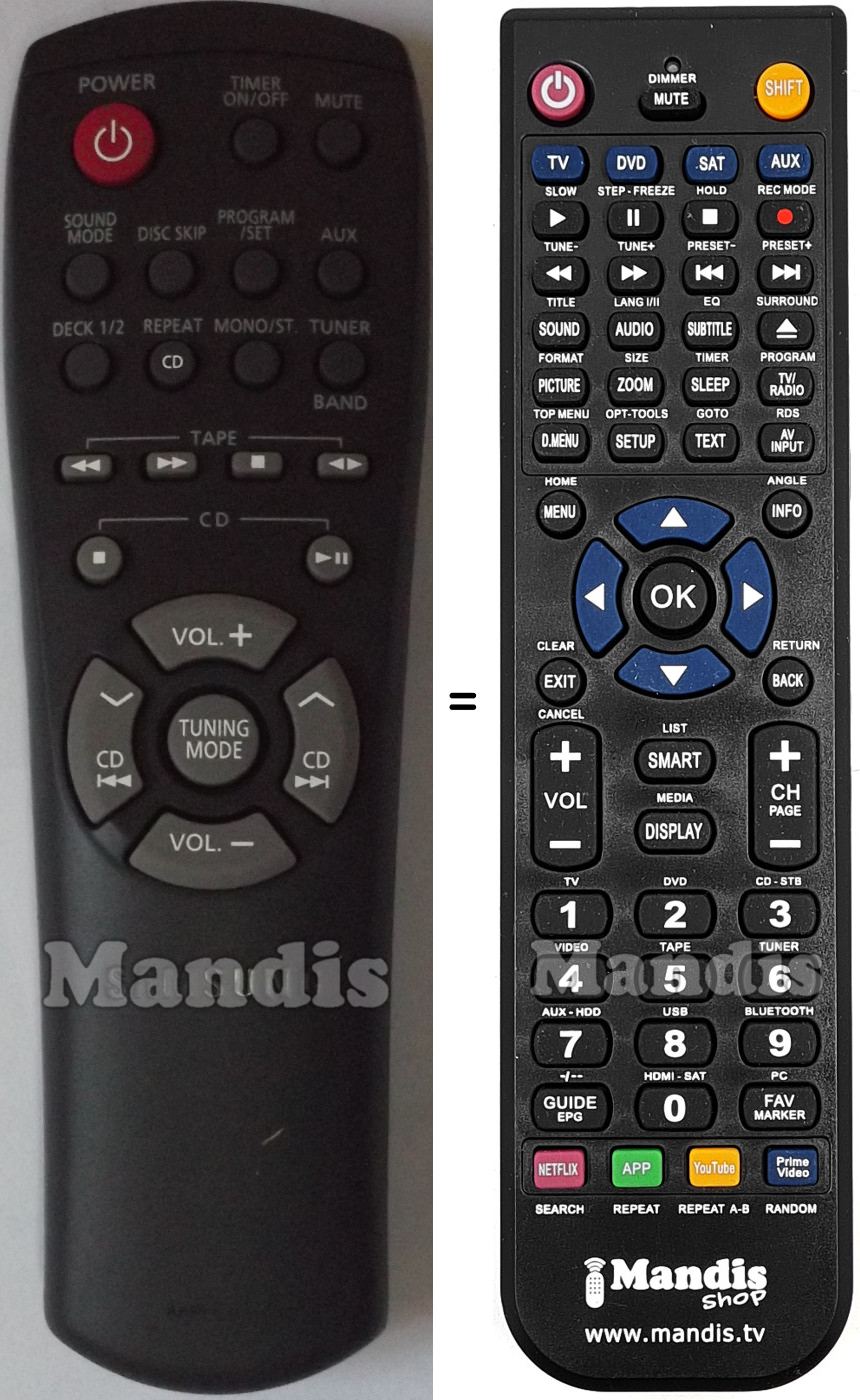 Replacement remote control Samsung AH59-00004B
