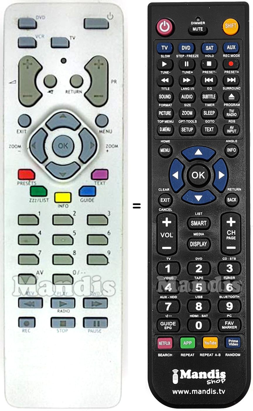 Télécommande équivalente Thomson RCT 311 TAM 1