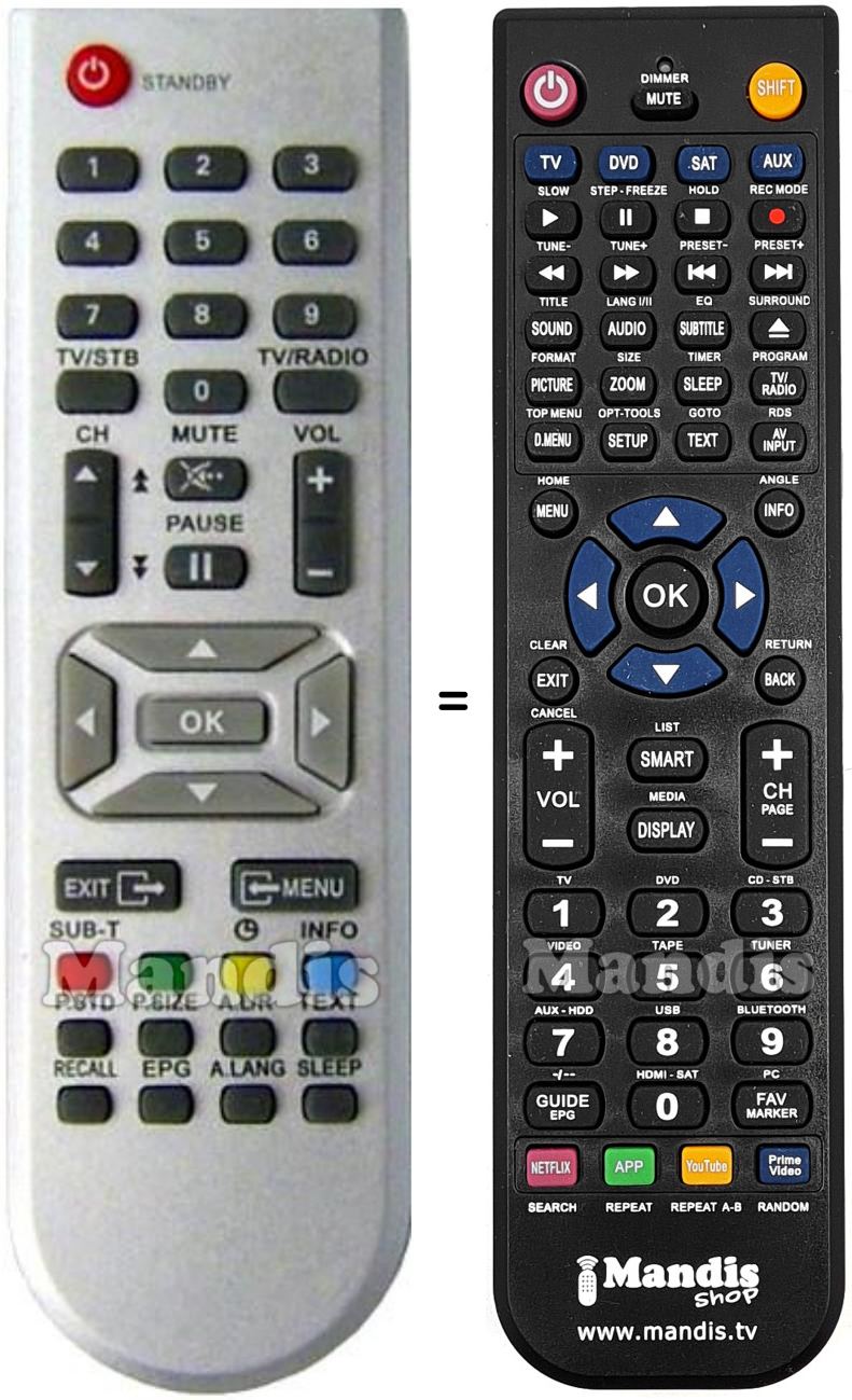 Replacement remote control Kaon K-E2270CO