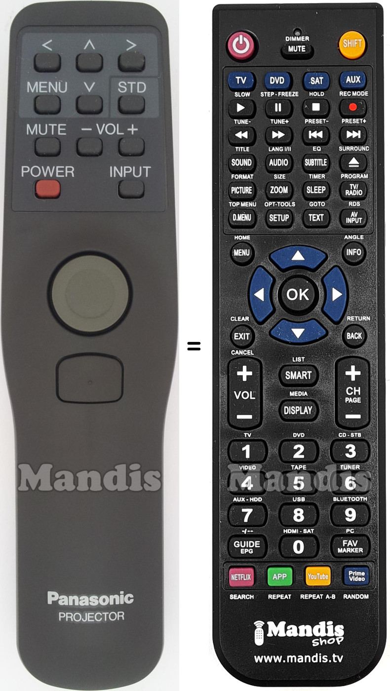 Replacement remote control TNQE005-2