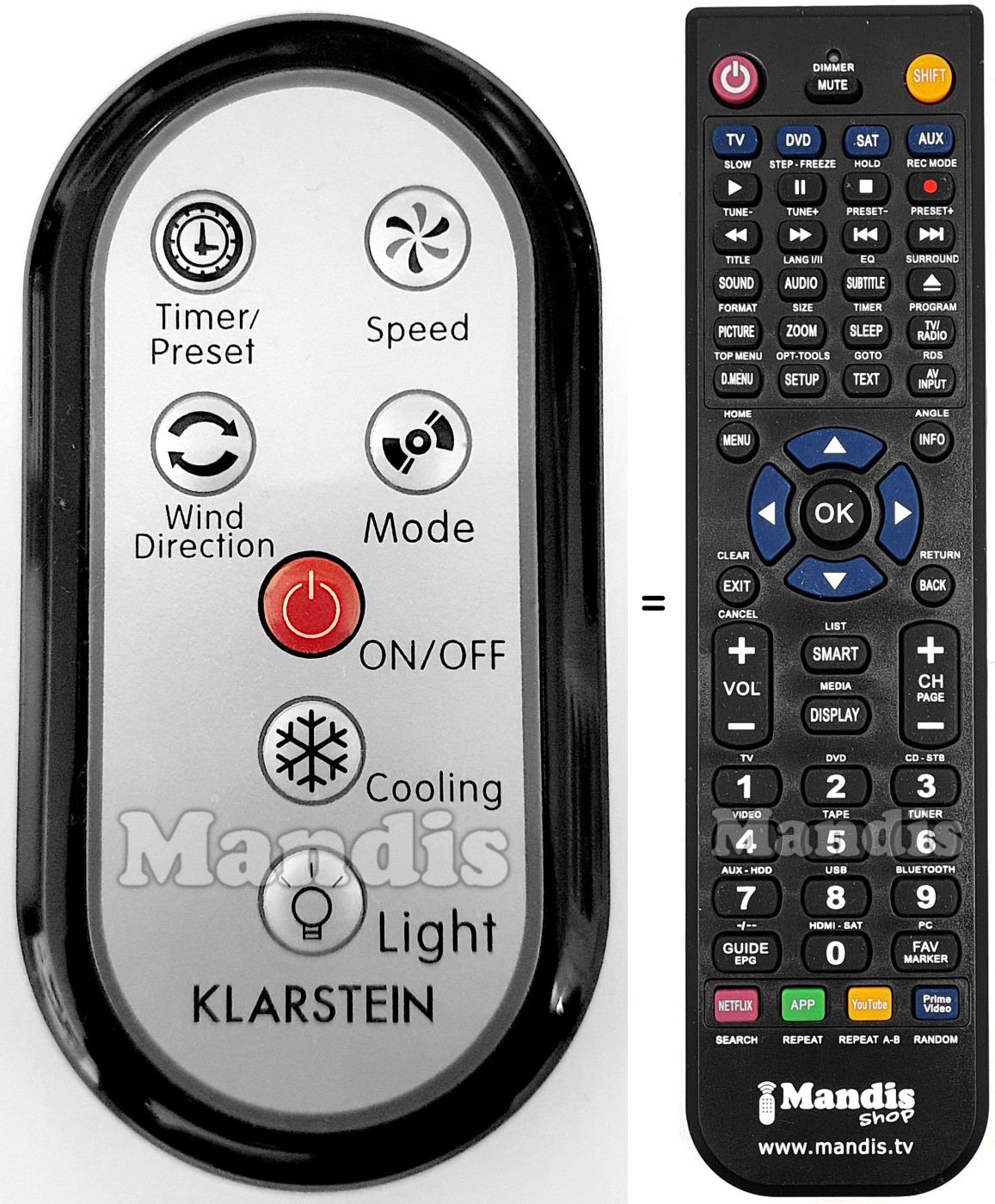 Replacement remote control RA0A7V1.0