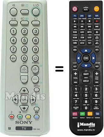 Télécommande équivalente Sony RM 946