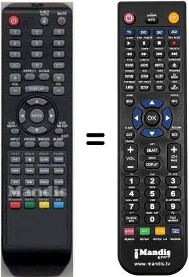 Replacement remote control Salora RC53ATVDVD