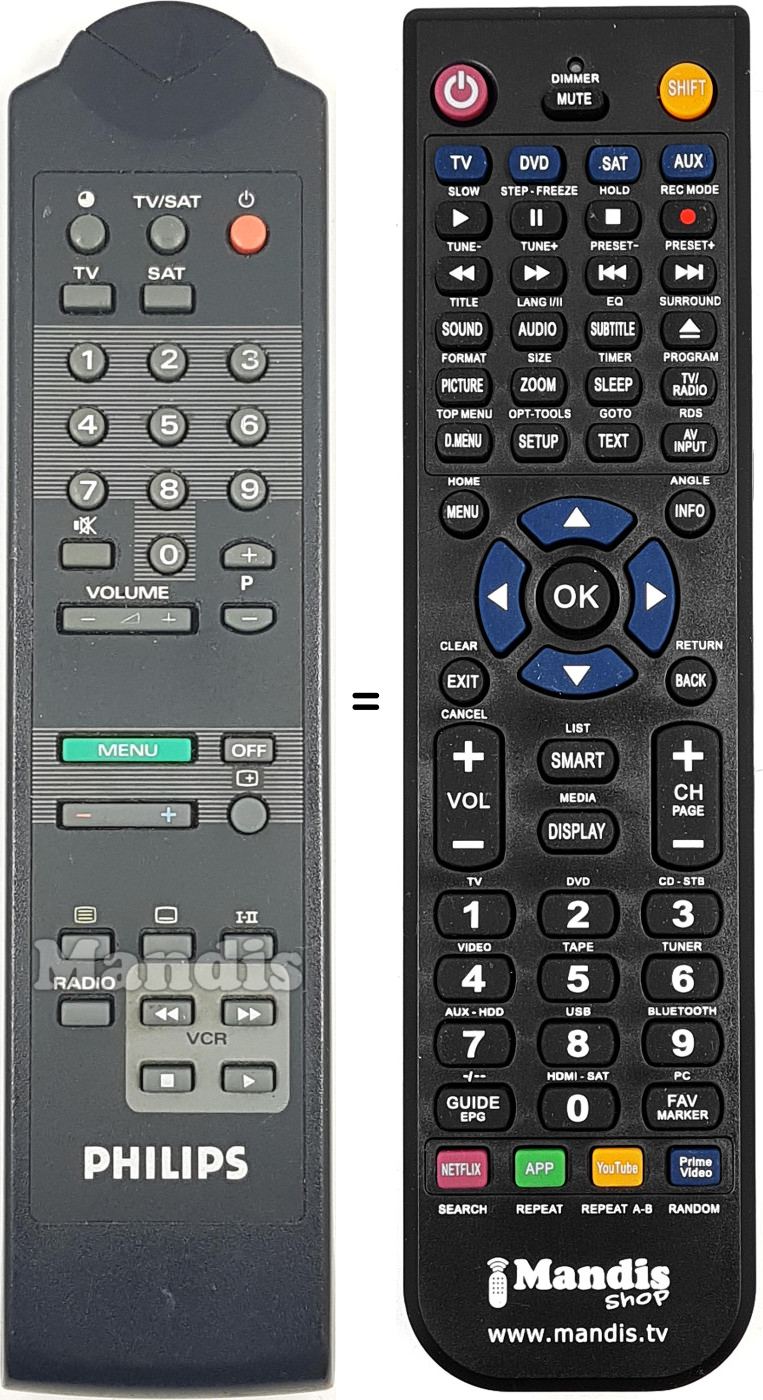 Replacement remote control REMCON1680