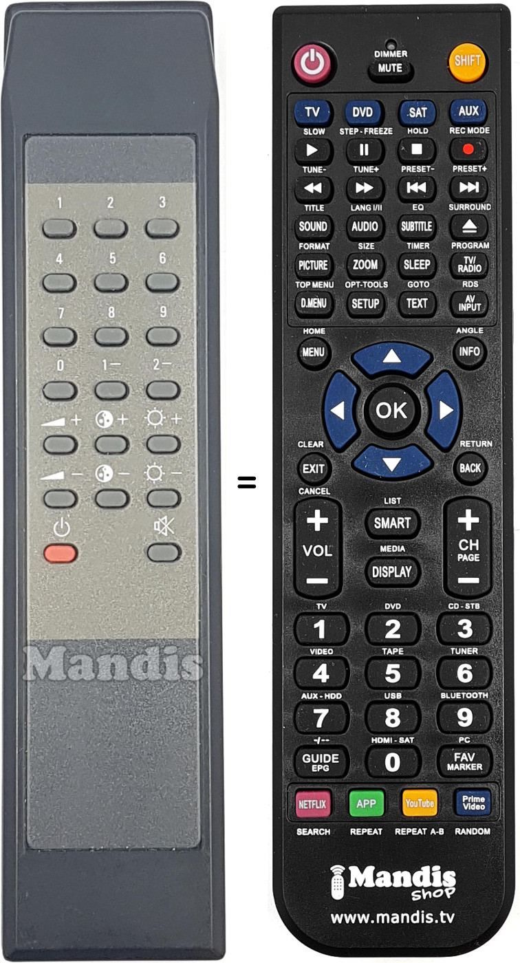 Télécommande équivalente REMCON2016