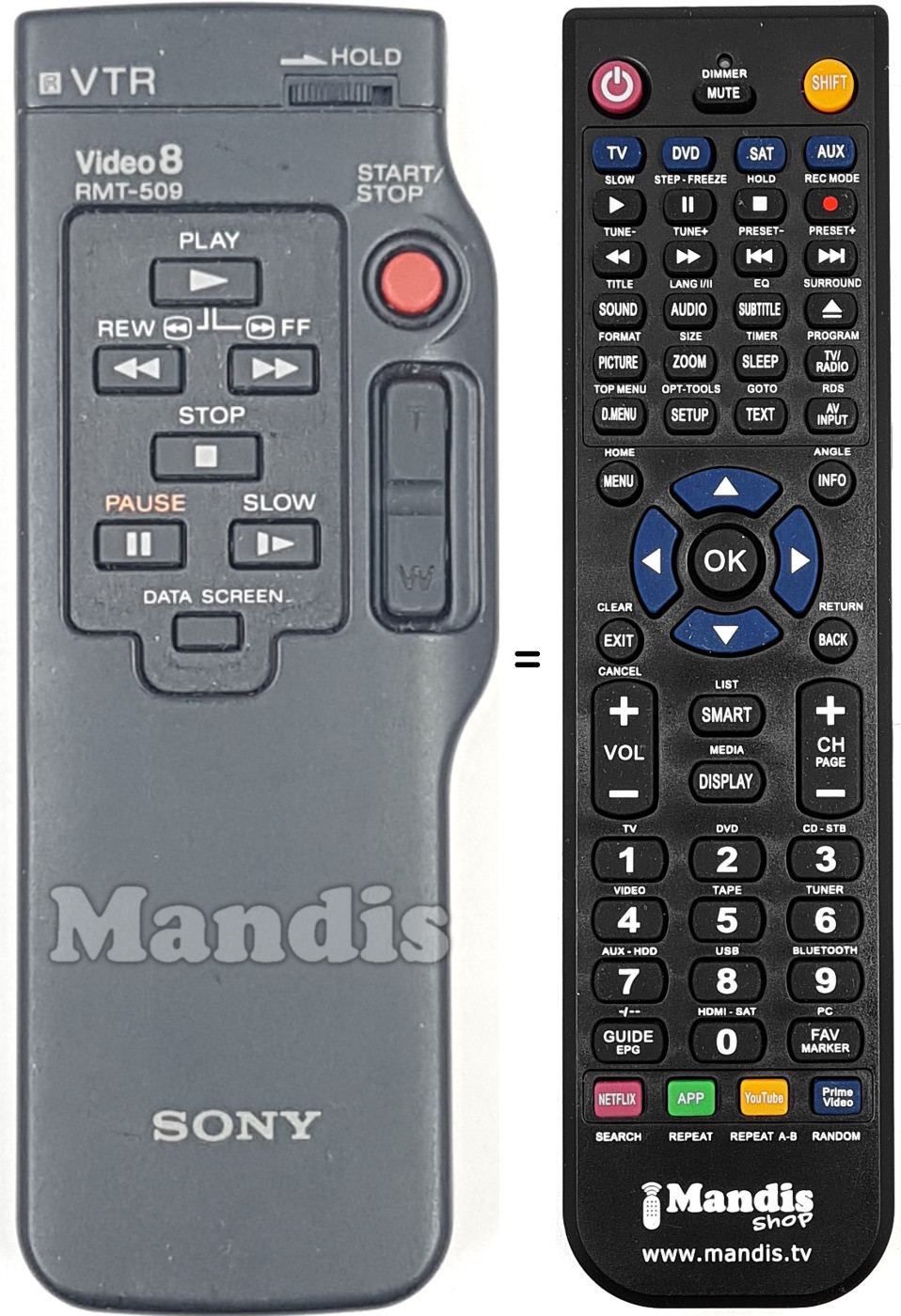 Télécommande équivalente RMT-509