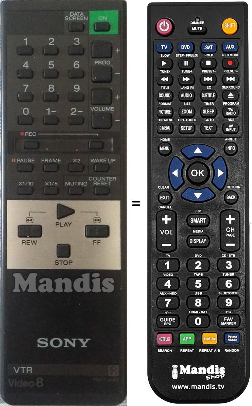 Télécommande équivalente RMT-443