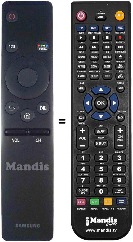 Télécommande équivalente Samsung BN5901259B