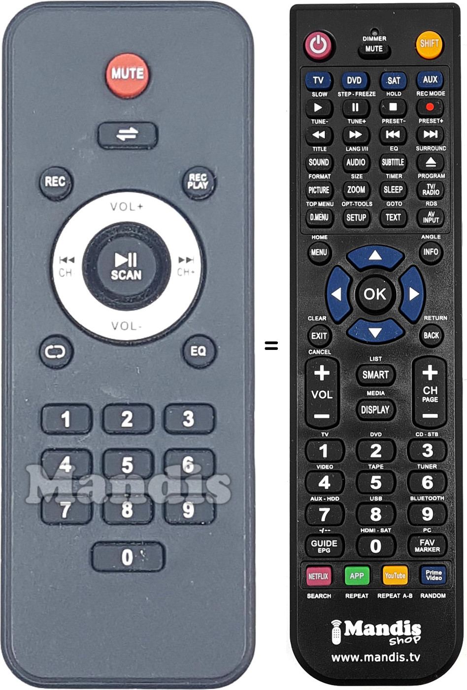 Télécommande équivalente BOX-35LED