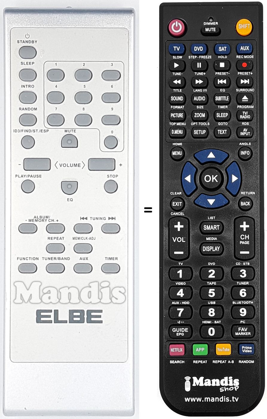 Replacement remote control ELB001
