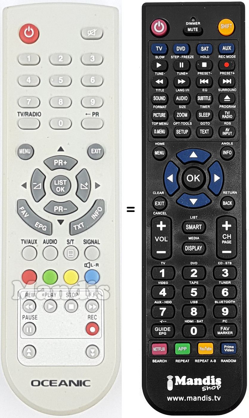 Replacement remote control REMCON1927