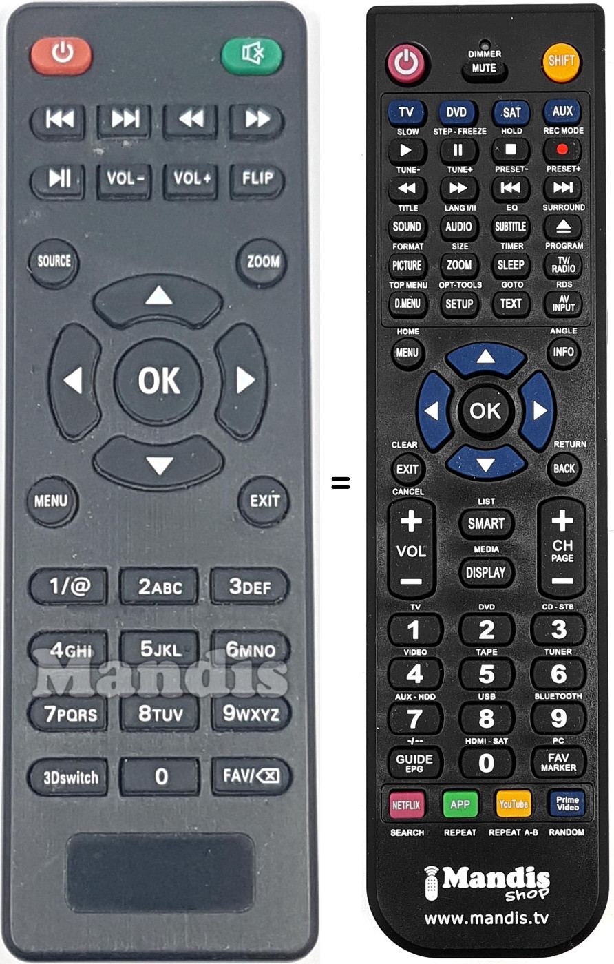 Télécommande équivalente REMCON2012