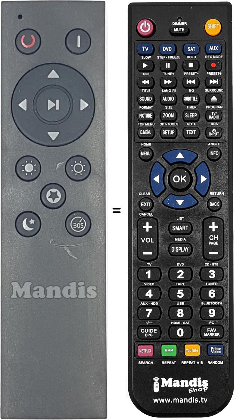 Télécommande équivalente REMCON2047