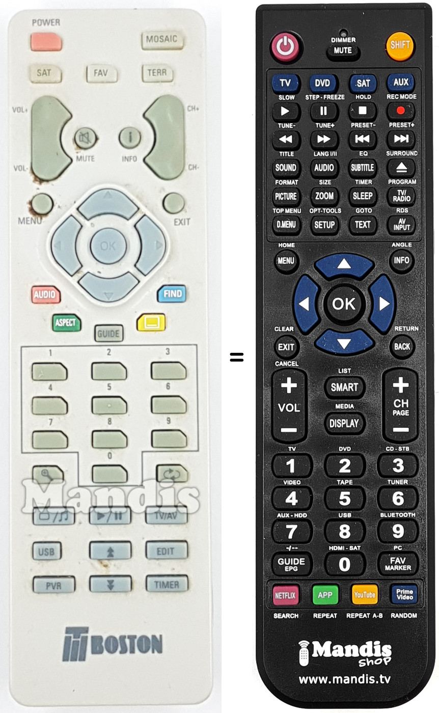 Télécommande équivalente REMCON2175