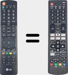 Universal remote control Universal TV LG
