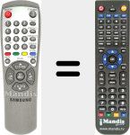 T&eacute;l&eacute;commande pour remplacer 00104 N (AA5900104N)