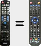 Replacement remote control for AKB72914050
