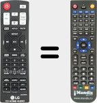 Replacement remote control for AKB74955302
