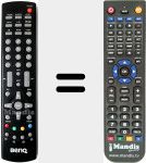 Replacement remote control for Benq002
