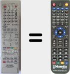 Télécommande pour remplacer RRMCGA240WJSA