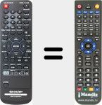 Télécommande pour remplacer Audio System (RRMCGA288AWSA)