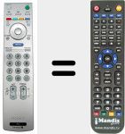 Replacement remote control for RM-ED 005 (147968521)