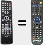 Télécommande pour remplacer SE-R0311 (79104072)