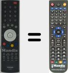 Télécommande pour remplacer CT-873 (ZF9187F)
