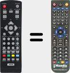 Télécommande pour remplacer RT0197