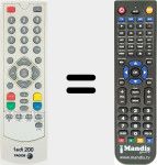 Replacement remote control for Tedi 200