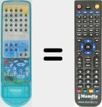 Replacement remote control for RC867