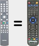 Replacement remote control for SUNR001