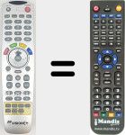 Télécommande pour remplacer MVISION001