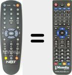 Replacement remote control for NOT005