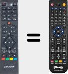 Replacement remote control for RC39105 (23571647)
